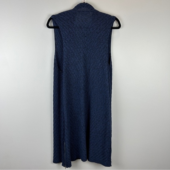 89th & Madison Navy Blue Knit Open Front Longline Sweater Vest XL - Picture 11 of 12